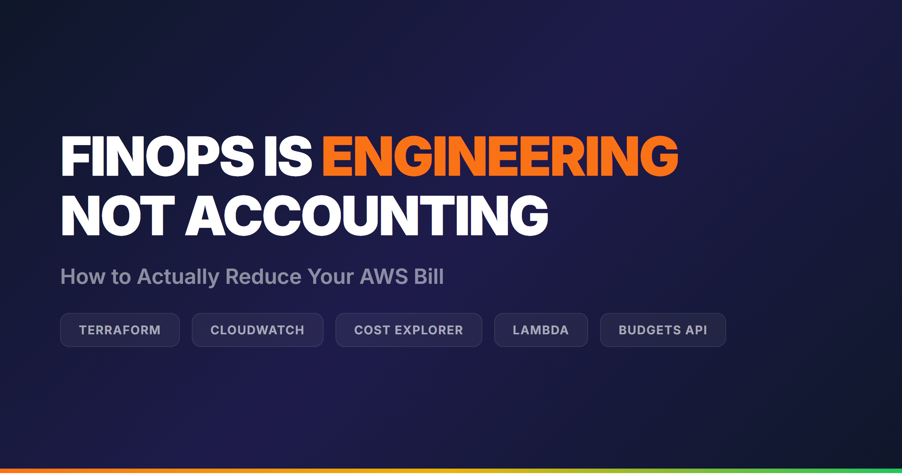 FinOps is Engineering: How to Lower Your AWS Bill